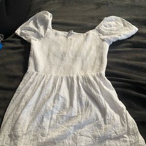American Eagle XL Tall white puff sleeve dress